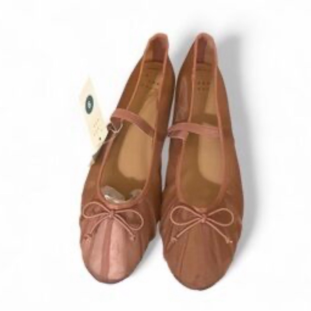 A New Day Pink Mesh Ballet Flats with Bow NWT - Picture 2 of 9